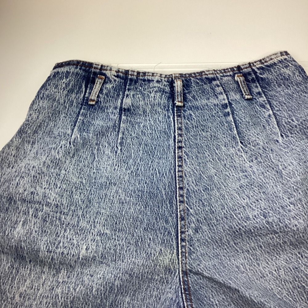 Vintage Chic High Waisted Acid Wash Pleated Jeans Made USA Blue Size 16 Petite - Picture 5 of 12